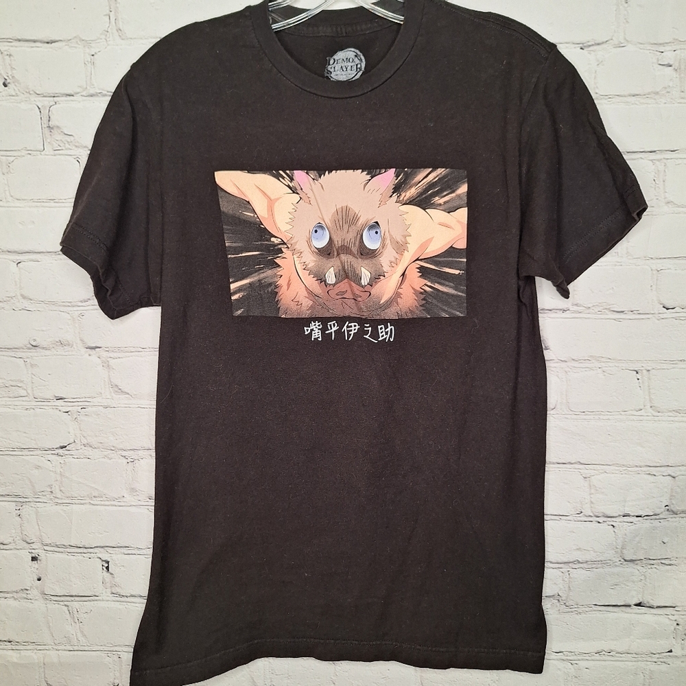 Demon Slayer Inosuke Anime Manga Japanese Graphic Pop Culture Tee Medium
